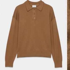 Aritzia Brown Collared Sweater